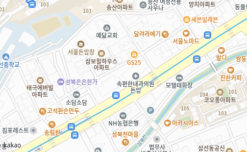 포레스트원웨딩 약도 — 서울 성북구 동소문로 47